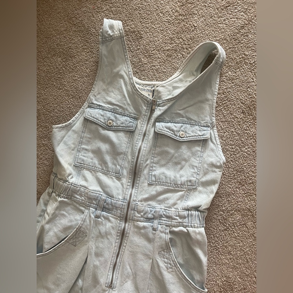 Free People Light Blue Denim Utility Jumpsuit - Picture 7 of 8